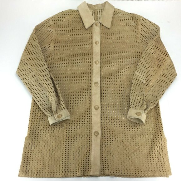 Danier Women's PL Suede Laser Cut Long Sleeve - Picture 1 of 7